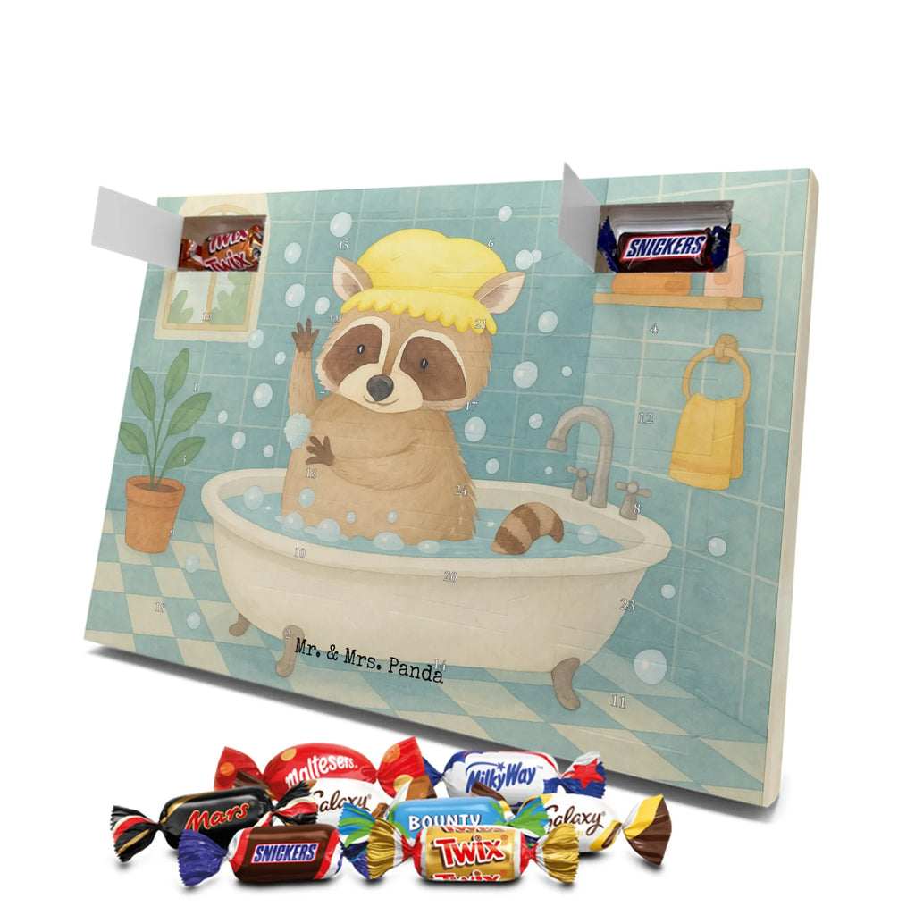 Chocolate advent calendar Raccoon Design card, gift ideas, gifts, small animals, cute, cute animal motives, hand drawn, funny sayings, good mood, special gifts, animal lover, daydreaming, raccoon, soap bubbles, wash