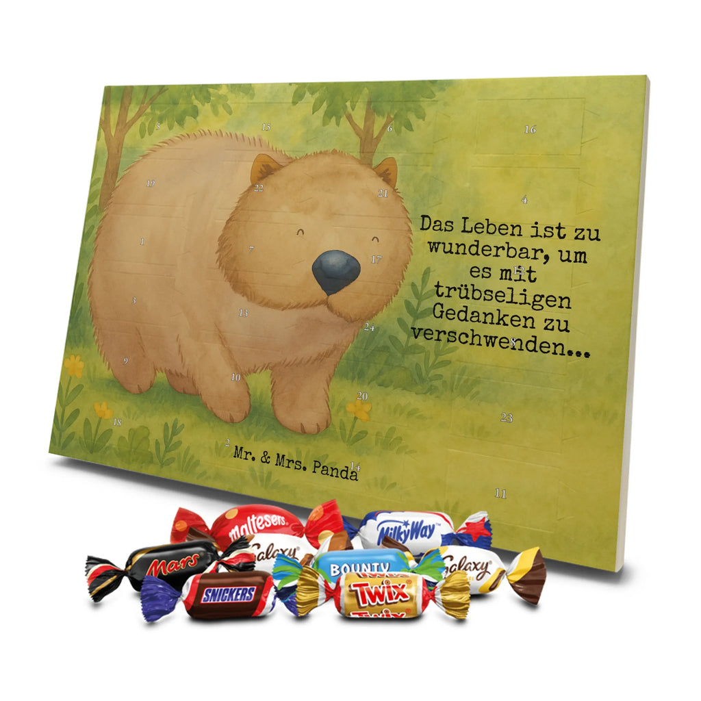 Chocolate advent calendar Wombat Design card, gift ideas, gifts, small animals, cute, cute animal motives, hand drawn, funny sayings, good mood, special gifts, animal lover, saying, life is beautiful, Australia