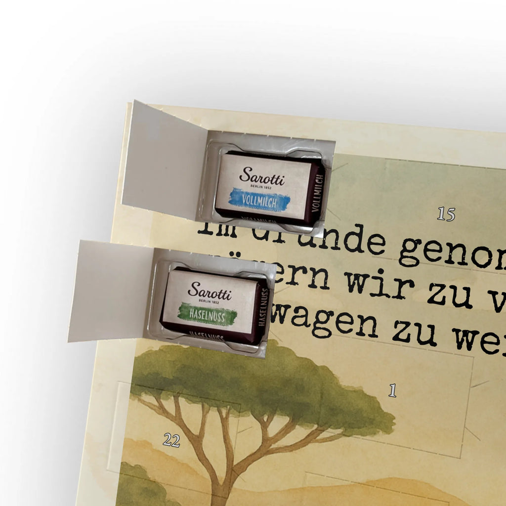 Chocolate advent calendar giraffe Satisfied Design Africa, Adventure