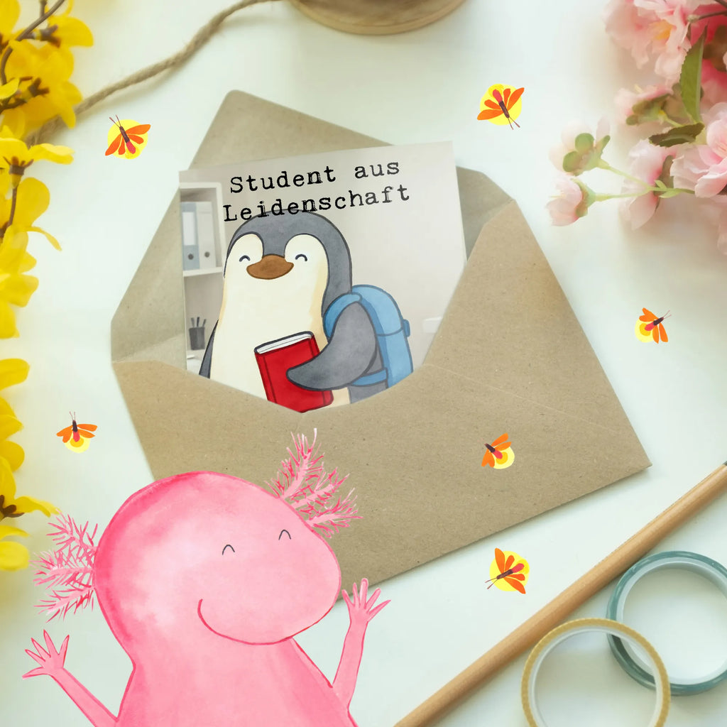 Grußkarte Student Leidenschaft Design Grußkarte, Glückwunschkarte, Ansichtskarten, Einladungskarte, Hochzeitskarte, Karte, Klappkarte, Geburtstagskarte, Beruf, Ausbildung, Jubiläum, Abschied, Rente, Kollege, Kollegin, Geschenk, Schenken, Arbeitskollege, Mitarbeiter, Firma, Danke, Dankeschön