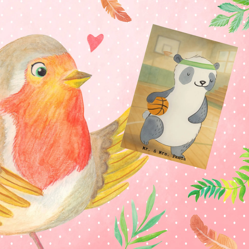 Grußkarte Panda Basketball Design Klappkarte, Hochzeitskarte, Grußkarte, Ansichtskarten, Einladungskarte, Karte, Glückwunschkarte, Geburtstagskarte, Geschenk, Sport, Sportart, Hobby, Schenken, Danke, Dankeschön, Auszeichnung, Gewinn, Sportler, Basketball, Basketballplatz, Basketball Verein, Basketball Verband