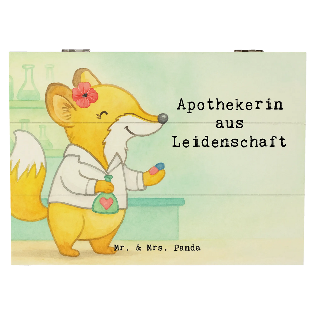Holzkiste Apothekerin Leidenschaft Design XXL, Erinnerungsbox, Schatulle, Dekokiste, Schatzkiste, Holzkiste, Geschenkbox, Truhe, Geschenkdose, Erinnerungskiste, Kiste, Aufbewahrungsbox, Beruf, Ausbildung, Jubiläum, Abschied, Rente, Kollege, Kollegin, Geschenk, Schenken, Arbeitskollege, Mitarbeiter, Firma, Danke, Dankeschön, Eröffnung Apotheke, Pharmazie, Staatsexamen, Apothekerin, Approbation