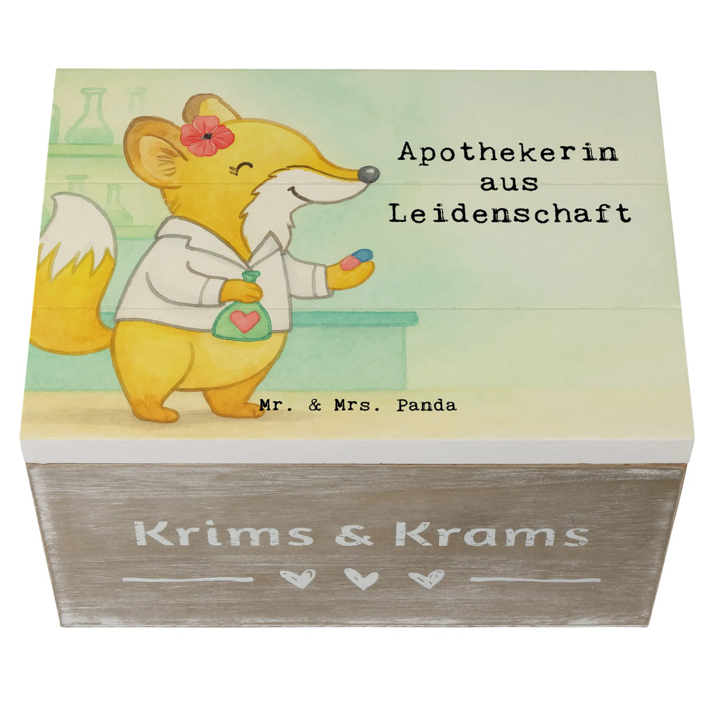 Holzkiste Apothekerin Leidenschaft Design XXL, Erinnerungsbox, Schatulle, Dekokiste, Schatzkiste, Holzkiste, Geschenkbox, Truhe, Geschenkdose, Erinnerungskiste, Kiste, Aufbewahrungsbox, Beruf, Ausbildung, Jubiläum, Abschied, Rente, Kollege, Kollegin, Geschenk, Schenken, Arbeitskollege, Mitarbeiter, Firma, Danke, Dankeschön, Eröffnung Apotheke, Pharmazie, Staatsexamen, Apothekerin, Approbation