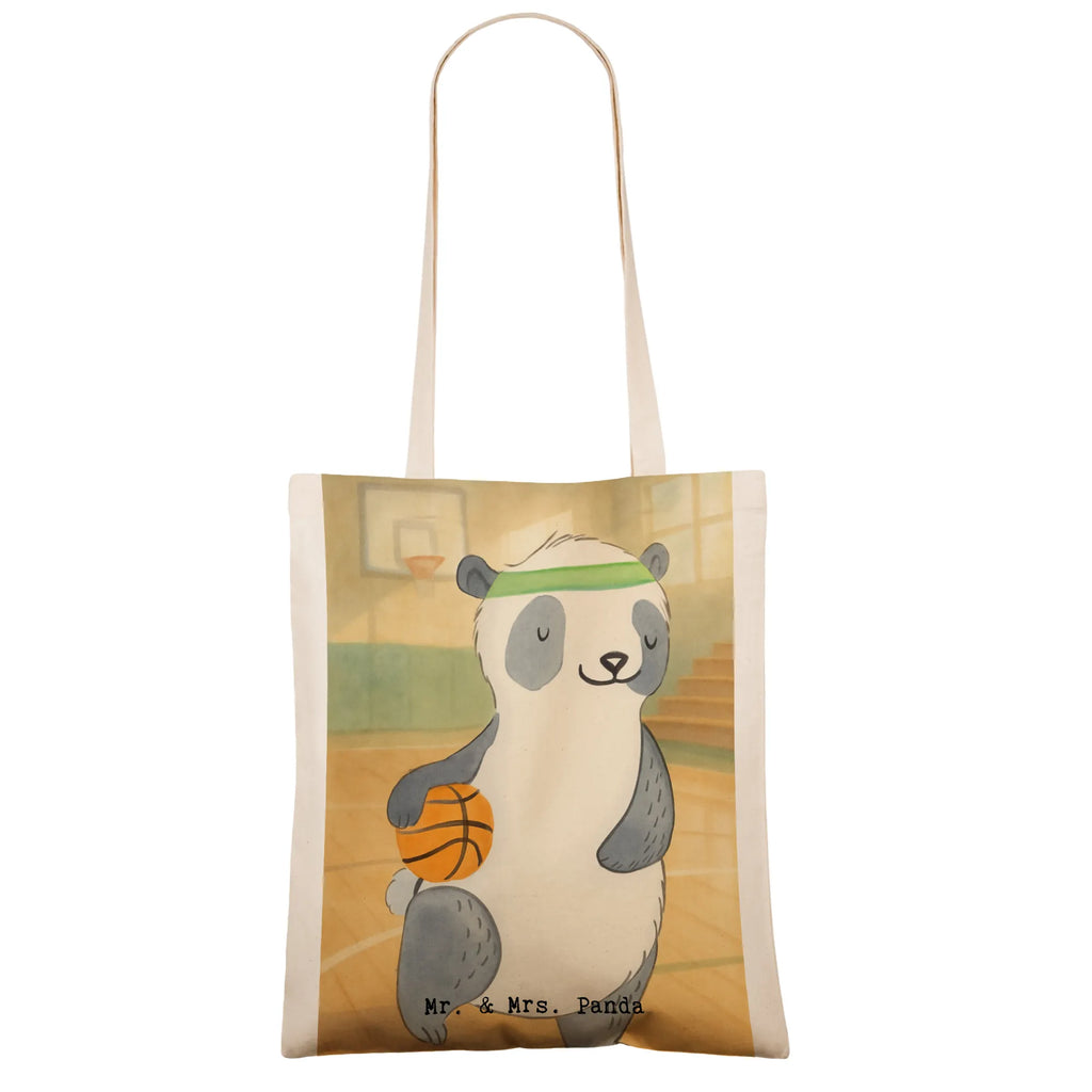 Tragetasche Panda Basketball Design Strandtasche, Jutebeutel, Einkaufstasche, Tragetasche, Stoffbeutel, Badetasche, Stofftasche, Beutel, Einkaufstüte, Schultertasche, Beuteltasche, Laptoptasche, Shopper, Tasche, Jutetasche, Umhängetasche, Geschenk, Sport, Sportart, Hobby, Schenken, Danke, Dankeschön, Auszeichnung, Gewinn, Sportler, Basketballplatz, Basketball, Basketball Verband, Basketball Verein