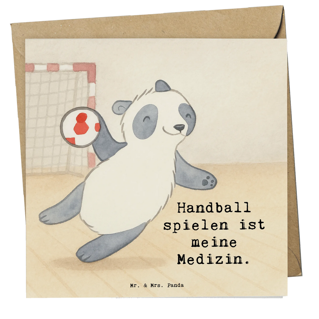 Deluxe Karte Panda Handball spielen Design Hochzeitskarte, Karte, Glückwunschkarte, Geburtstagskarte, Grußkarte, Hochwertige Klappkarte, Einladungskarte, Klappkarte, Hochwertige Grußkarte, Geschenk, Sport, Sportart, Hobby, Schenken, Danke, Dankeschön, Auszeichnung, Gewinn, Sportler, Handball Turnier, Handball Verein, Handball Club, Handball spielen