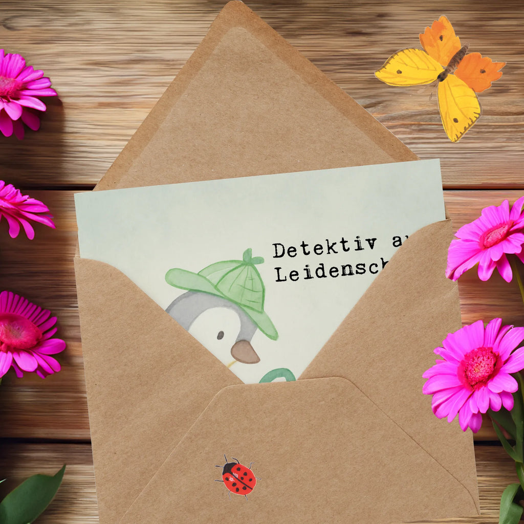 Deluxe Karte Detektiv Leidenschaft Design Hochwertige Klappkarte, Glückwunschkarte, Hochwertige Grußkarte, Hochzeitskarte, Geburtstagskarte, Klappkarte, Karte, Grußkarte, Einladungskarte, Beruf, Ausbildung, Jubiläum, Abschied, Rente, Kollege, Kollegin, Geschenk, Schenken, Arbeitskollege, Mitarbeiter, Firma, Danke, Dankeschön, Agent, Spurensuche, Berufsdetektiv, Wirtschaftsdetektei, Detektivausbildung, Ermittler, Detektiv, Privatdetektei