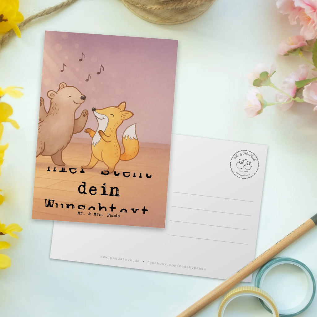 Personalisierte Postkarte Hase Tanzen Design Karte mit Wunschtext, Karte mit Namen, Einladung mit Namen, Geschenkkarte mit Namen, Grußkarte mit Wunschtext, Grußkarte mit Namen, Postkarte bedrucken, Postkarte mit Namen, Geschenkkarte mit Wunschtext, Ansichtskarte mit Wunschtext, Postkarte personalisierbar, Postkarte mit Wunschtext, Einladung mit Wunschtext, Ansichtskarte mit Namen, Geschenk, Sport, Sportart, Hobby, Schenken, Danke, Dankeschön, Auszeichnung, Gewinn, Sportler, tanzen gehen, Tanzen, Tanzkurs, Tanzschule