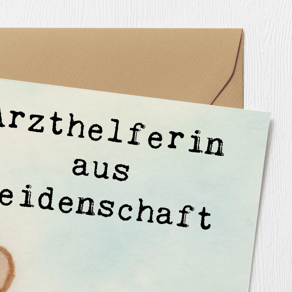 Deluxe Karte Arzthelferin Leidenschaft Design Glückwunschkarte, Einladungskarte, Karte, Hochzeitskarte, Hochwertige Grußkarte, Grußkarte, Klappkarte, Hochwertige Klappkarte, Geburtstagskarte, Beruf, Ausbildung, Jubiläum, Abschied, Rente, Kollege, Kollegin, Geschenk, Schenken, Arbeitskollege, Mitarbeiter, Firma, Danke, Dankeschön, Arzthelferin, Medizinische Fachangestellte