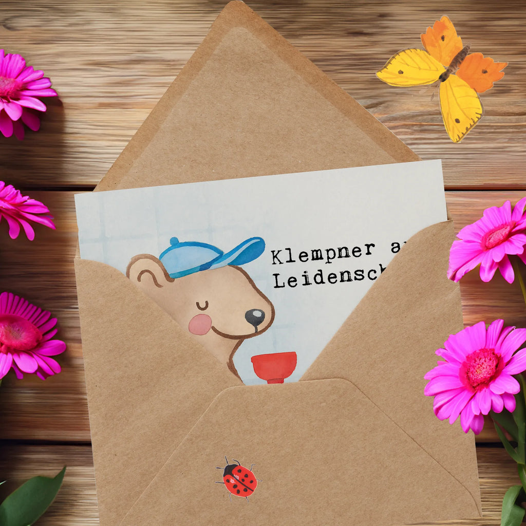 Deluxe Karte Klempner Leidenschaft Design Geburtstagskarte, Hochwertige Klappkarte, Hochwertige Grußkarte, Einladungskarte, Hochzeitskarte, Glückwunschkarte, Klappkarte, Karte, Grußkarte, Beruf, Ausbildung, Jubiläum, Abschied, Rente, Kollege, Kollegin, Geschenk, Schenken, Arbeitskollege, Mitarbeiter, Firma, Danke, Dankeschön, Bauklempner, Sanitärinstallationen, Meister, Gesellenprüfung, Installateur, Fachbetrieb, Klempner, Handwerker