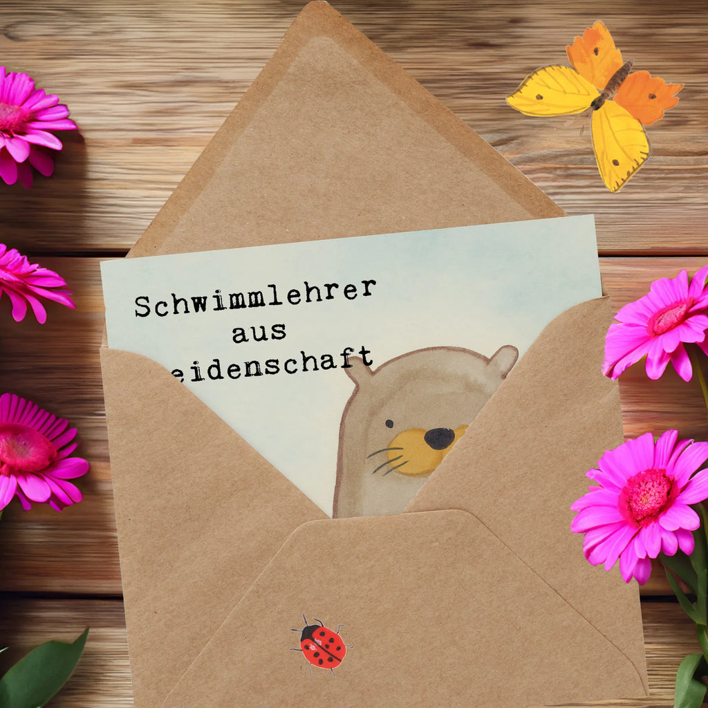 Deluxe Karte Schwimmlehrer Leidenschaft Design Karte, Einladungskarte, Hochwertige Grußkarte, Grußkarte, Hochwertige Klappkarte, Glückwunschkarte, Hochzeitskarte, Klappkarte, Geburtstagskarte, Beruf, Ausbildung, Jubiläum, Abschied, Rente, Kollege, Kollegin, Geschenk, Schenken, Arbeitskollege, Mitarbeiter, Firma, Danke, Dankeschön, Schwimmlehrer, Schwimmkurs, Schwimmschule, Schwimmbad, Schwimmverein