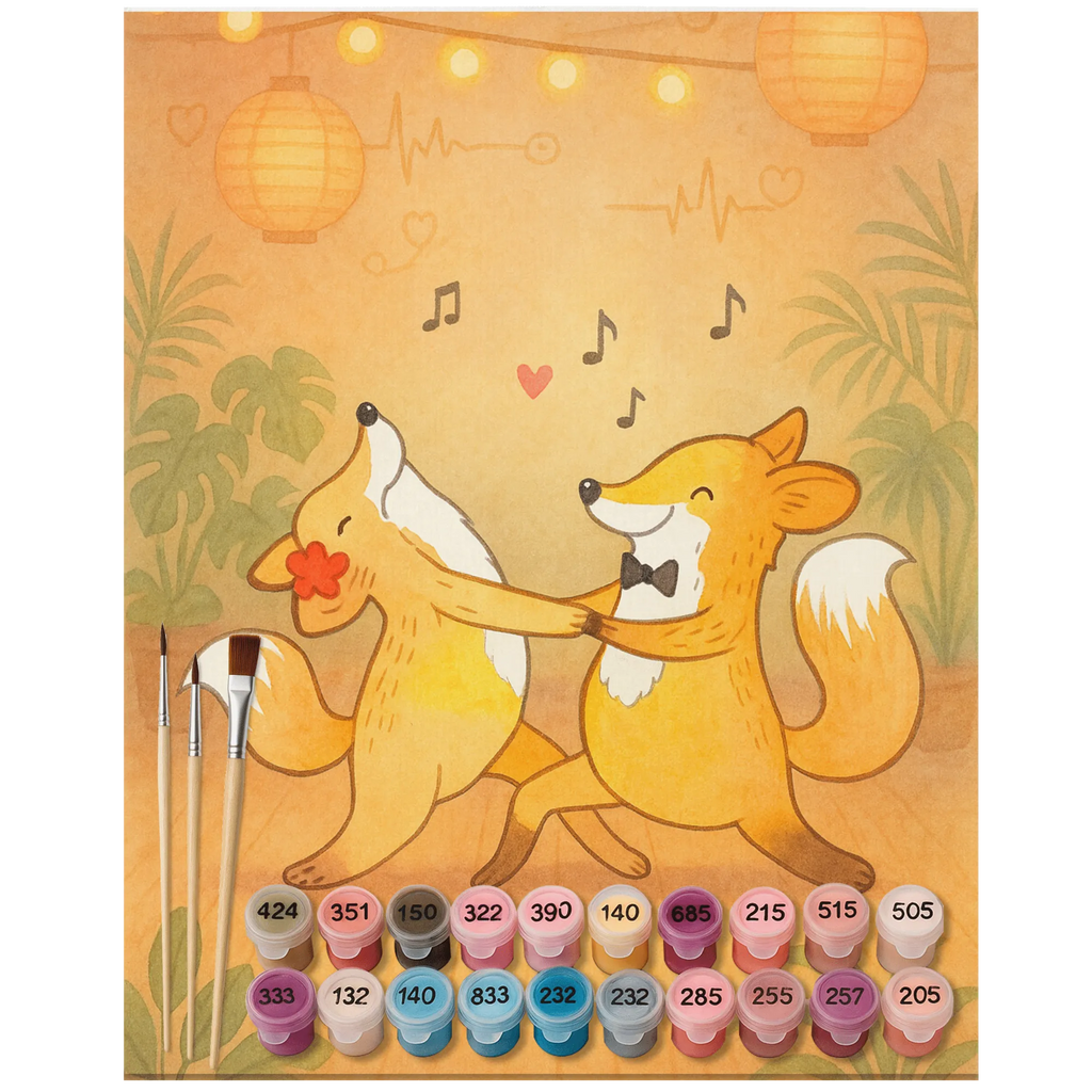 Malen nach Zahlen Füchse Salsa tanzen Design Ausmalbild, Malen nach Zahlen, Malen, Baseln, DIY, Kreativität, Künstler, Kunstwerk, Bastelidee, Geschenk, Sport, Sportart, Hobby, Schenken, Danke, Dankeschön, Auszeichnung, Gewinn, Sportler, Tanzen, Tanzkurs, Tanzschule, Salsa tanzen