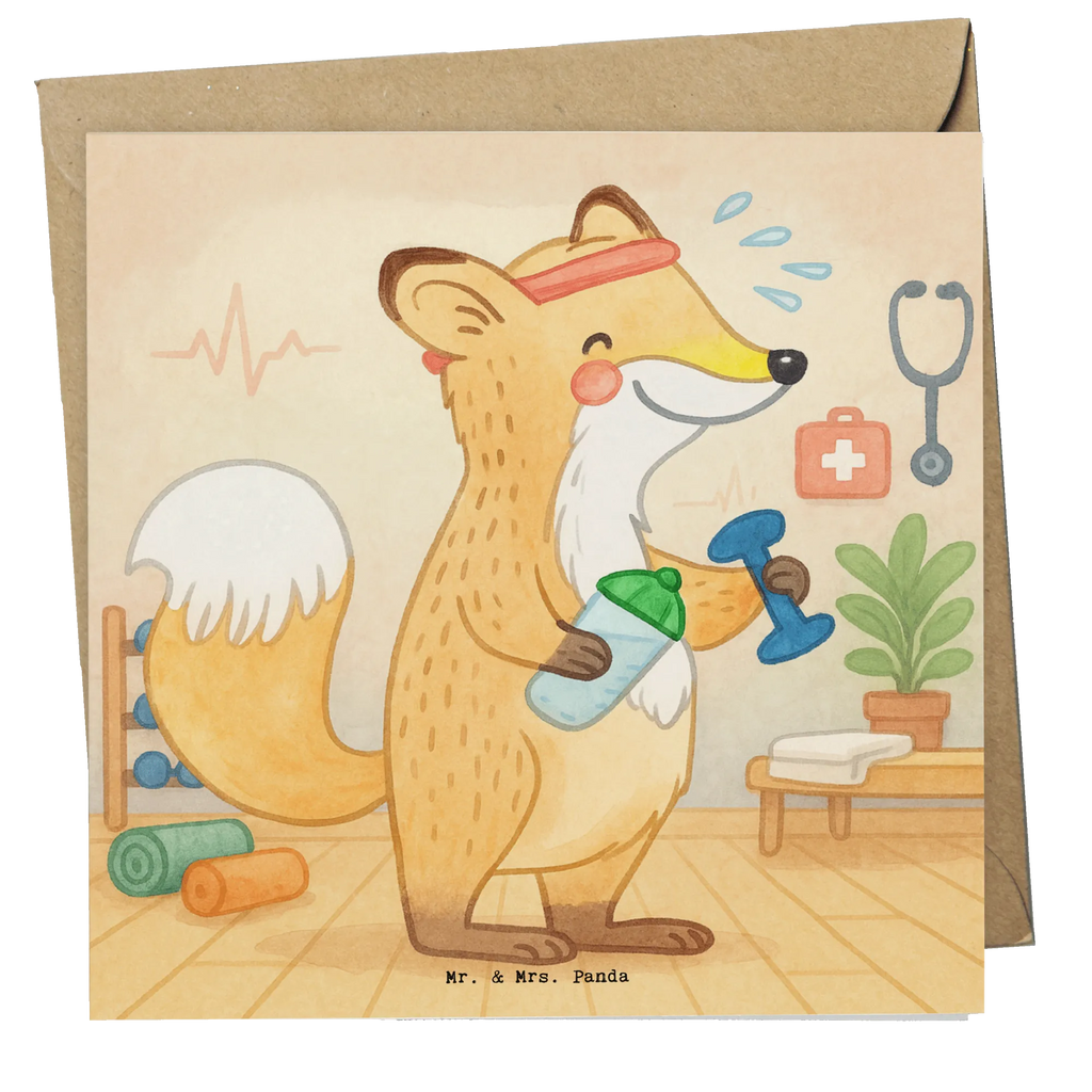 Deluxe Karte Fuchs Fitness Design Klappkarte, Hochwertige Klappkarte, Grußkarte, Karte, Hochwertige Grußkarte, Glückwunschkarte, Einladungskarte, Geburtstagskarte, Hochzeitskarte, Geschenk, Sport, Sportart, Hobby, Schenken, Danke, Dankeschön, Auszeichnung, Gewinn, Sportler, Fitness, Sport treiben, Sportclub, Kraftsport, Fitnessstudio