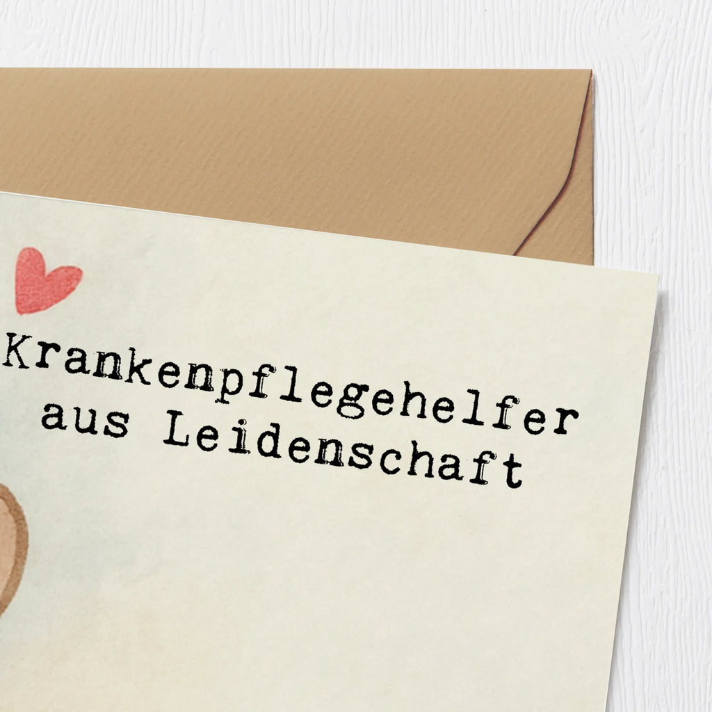 Deluxe Karte Krankenpflegehelfer Leidenschaft Design Hochwertige Grußkarte, Einladungskarte, Klappkarte, Karte, Hochzeitskarte, Glückwunschkarte, Hochwertige Klappkarte, Grußkarte, Geburtstagskarte, Beruf, Ausbildung, Jubiläum, Abschied, Rente, Kollege, Kollegin, Geschenk, Schenken, Arbeitskollege, Mitarbeiter, Firma, Danke, Dankeschön, Pflegehelfer, Krankenpflegehelfer, Pflegekraft
