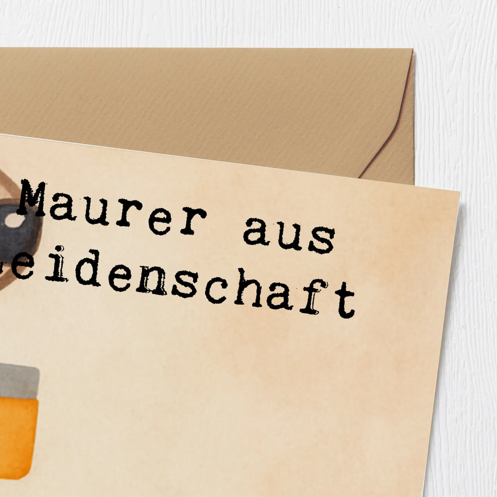 Deluxe Karte Maurer Leidenschaft Design Grußkarte, Hochwertige Klappkarte, Hochzeitskarte, Geburtstagskarte, Karte, Einladungskarte, Glückwunschkarte, Klappkarte, Hochwertige Grußkarte, Beruf, Ausbildung, Jubiläum, Abschied, Rente, Kollege, Kollegin, Geschenk, Schenken, Arbeitskollege, Mitarbeiter, Firma, Danke, Dankeschön, Maurer, Handwerker, Maurerbetrieb, Gesellenprüfung, Maurermeister