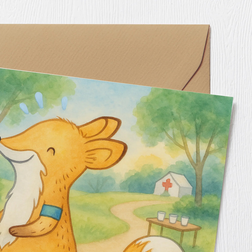 Deluxe Karte Fuchs Joggen Design Grußkarte, Hochzeitskarte, Hochwertige Klappkarte, Karte, Geburtstagskarte, Einladungskarte, Klappkarte, Glückwunschkarte, Hochwertige Grußkarte, Geschenk, Sport, Sportart, Hobby, Schenken, Danke, Dankeschön, Auszeichnung, Gewinn, Sportler, Joggen, Dauerlauf, Laufen, Laufsport