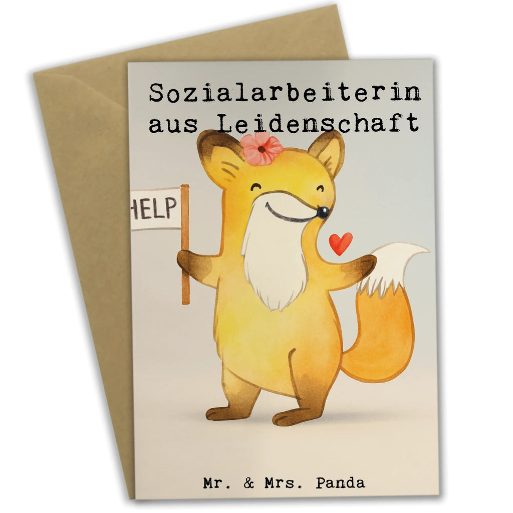 Grußkarte Sozialarbeiterin Leidenschaft Design Geburtstagskarte, Einladungskarte, Glückwunschkarte, Hochzeitskarte, Karte, Klappkarte, Ansichtskarten, Grußkarte, Beruf, Ausbildung, Jubiläum, Abschied, Rente, Kollege, Kollegin, Geschenk, Schenken, Arbeitskollege, Mitarbeiter, Firma, Danke, Dankeschön