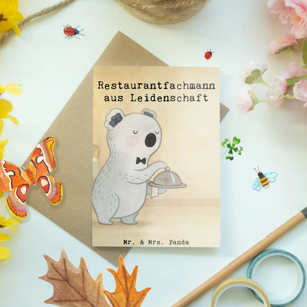Grußkarte Restaurantfachmann Leidenschaft Design Klappkarte, Karte, Hochzeitskarte, Ansichtskarten, Glückwunschkarte, Einladungskarte, Grußkarte, Geburtstagskarte, Beruf, Ausbildung, Jubiläum, Abschied, Rente, Kollege, Kollegin, Geschenk, Schenken, Arbeitskollege, Mitarbeiter, Firma, Danke, Dankeschön
