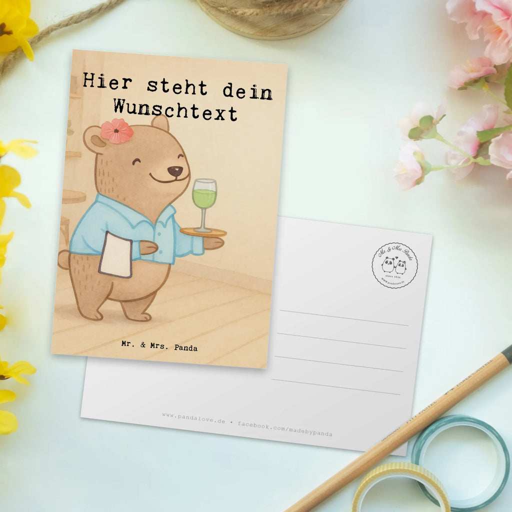 Personalisierte Postkarte Restaurantfachfrau Leidenschaft Design Karte mit Wunschtext, Postkarte mit Namen, Postkarte mit Wunschtext, Einladung mit Wunschtext, Geschenkkarte mit Wunschtext, Grußkarte mit Wunschtext, Einladung mit Namen, Ansichtskarte mit Wunschtext, Grußkarte mit Namen, Karte mit Namen, Postkarte bedrucken, Ansichtskarte mit Namen, Geschenkkarte mit Namen, Postkarte personalisierbar, Beruf, Ausbildung, Jubiläum, Abschied, Rente, Kollege, Kollegin, Geschenk, Schenken, Arbeitskollege, Mitarbeiter, Firma, Danke, Dankeschön