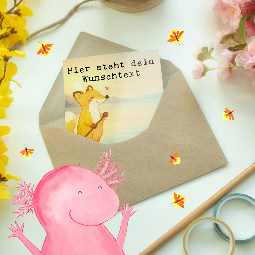 Personalisierte Grußkarte Fuchs Stand Up Paddling Design Personalisierte Hochzeitskarte, Grußkarte selbst gestalten, Personalisierte Einladungskarte, Grußkarte als Geldgeschenk, Grußkarte mit Namen, Grußkarte selber drucken, Personalisierte Karte, Personalisierte Geburtstagskarte, Grußkarten personalisiert, Personalisierte Glückwunschkarte, Personalisiertere Klappkarte, Grußkarte mit persönlichen Nachrichten, Personalisierte Grußkarte, Geschenk, Sport, Sportart, Hobby, Schenken, Danke, Dankeschön, Auszeichnung, Gewinn, Sportler, Paddle Boarding, SUB, Stand up paddle, subben, Stand Up Paddling