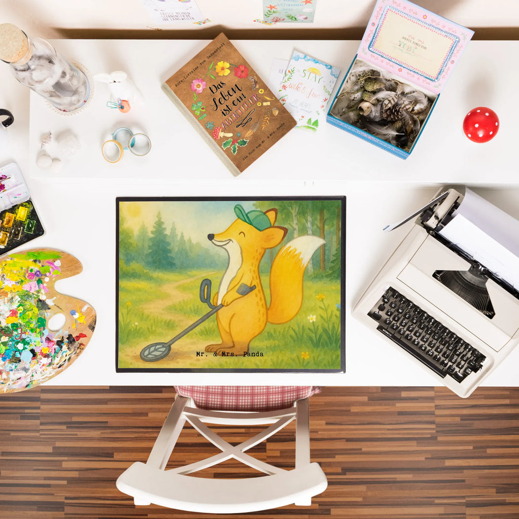 Schreibtischunterlage Fuchs Metalldetektor Design Schreibtischauflage, Schreibwaren, Schreibtischunterlage Groß, Büroartikel, Schreibtisch Unterlagen, Bürobedarf, Schreibunterlage, Geschenk, Sport, Sportart, Hobby, Schenken, Danke, Dankeschön, Auszeichnung, Gewinn, Sportler, sondeln, Sondengänger, Münzen suchen, Schatzsuche, Metalldetektor