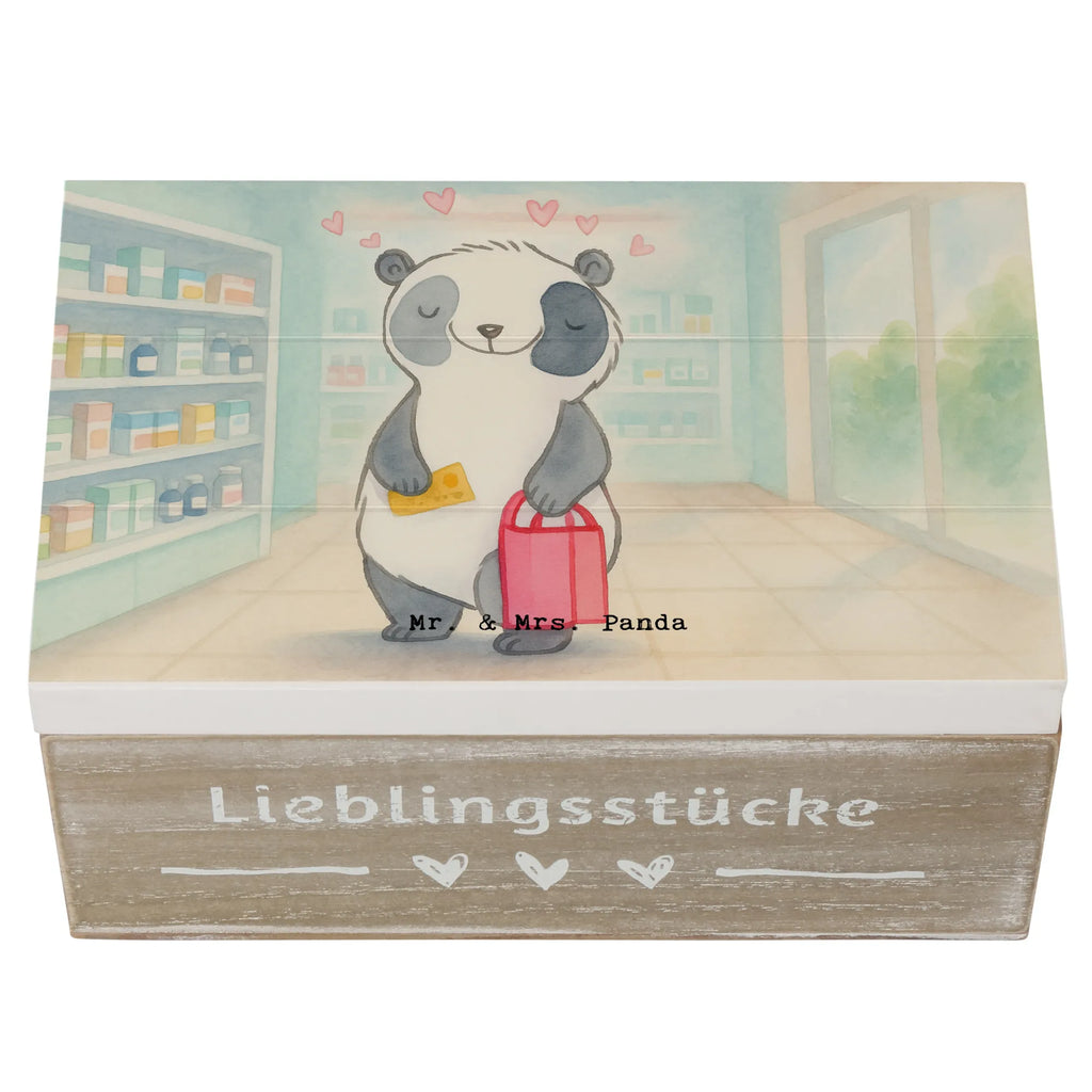 Holzkiste Panda Shopping Design Kiste, Schatzkiste, Geschenkbox, Truhe, XXL, Dekokiste, Geschenkdose, Schatulle, Holzkiste, Erinnerungsbox, Erinnerungskiste, Aufbewahrungsbox, Geschenk, Sport, Sportart, Hobby, Schenken, Danke, Dankeschön, Auszeichnung, Gewinn, Sportler, Shopping, shoppen, einkaufen