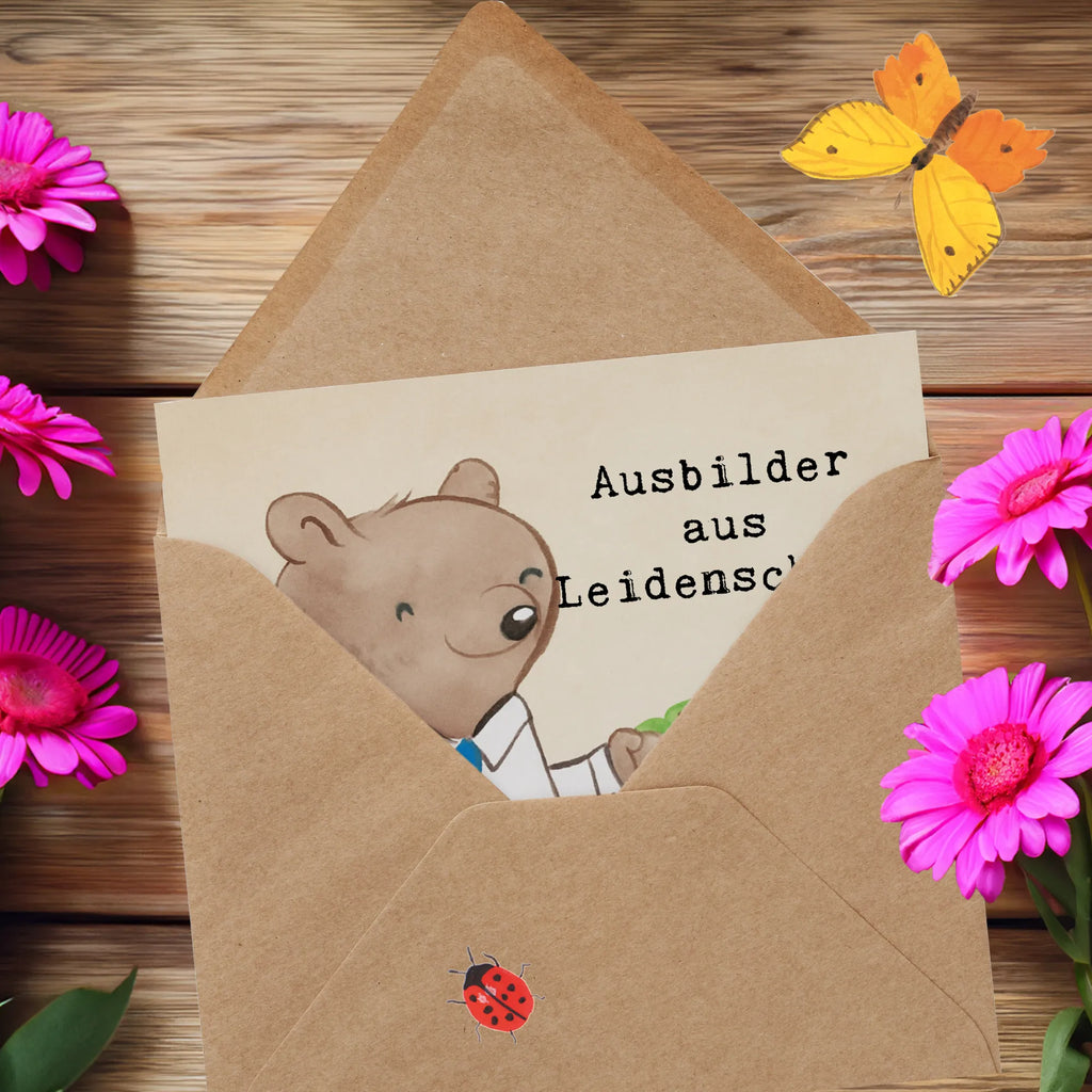 Deluxe Karte Ausbilder Leidenschaft Design Glückwunschkarte, Hochwertige Klappkarte, Grußkarte, Karte, Geburtstagskarte, Einladungskarte, Klappkarte, Hochwertige Grußkarte, Hochzeitskarte, Beruf, Ausbildung, Jubiläum, Abschied, Rente, Kollege, Kollegin, Geschenk, Schenken, Arbeitskollege, Mitarbeiter, Firma, Danke, Dankeschön, Tutor, Ausbilder, Ausbilderprüfung