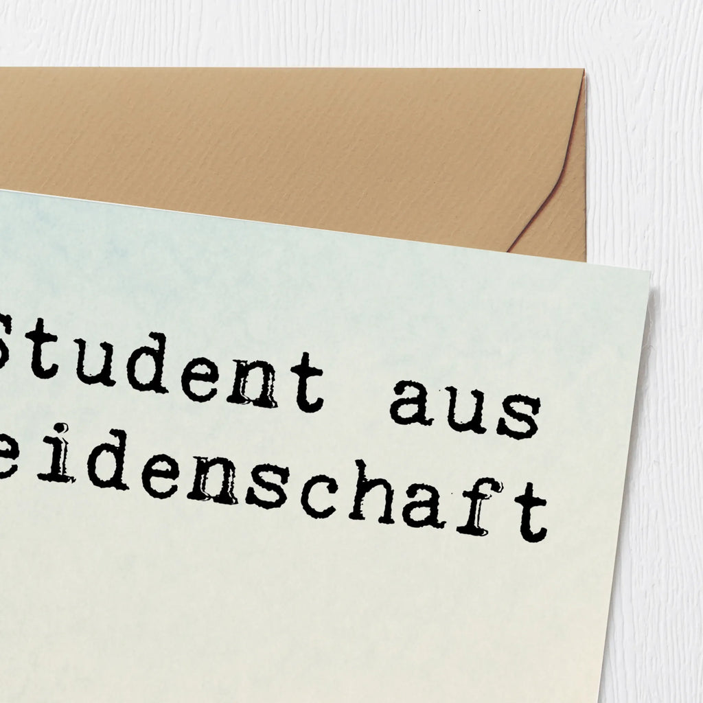 Deluxe Karte Student Leidenschaft Design Glückwunschkarte, Hochzeitskarte, Hochwertige Klappkarte, Einladungskarte, Hochwertige Grußkarte, Klappkarte, Karte, Grußkarte, Geburtstagskarte, Beruf, Ausbildung, Jubiläum, Abschied, Rente, Kollege, Kollegin, Geschenk, Schenken, Arbeitskollege, Mitarbeiter, Firma, Danke, Dankeschön