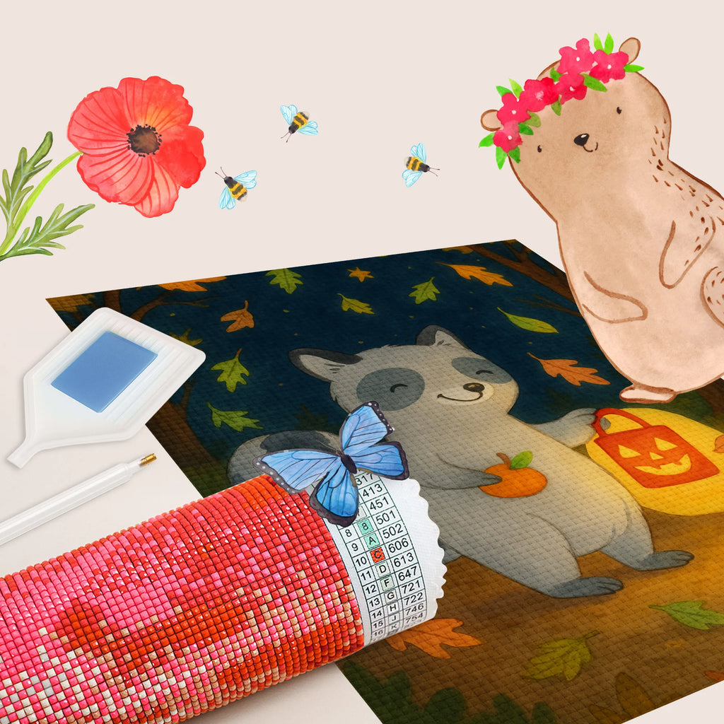 Diamond Painting Raccoon Lantern Design Halloween, decoration, Martin singing, decor, gifts, giving