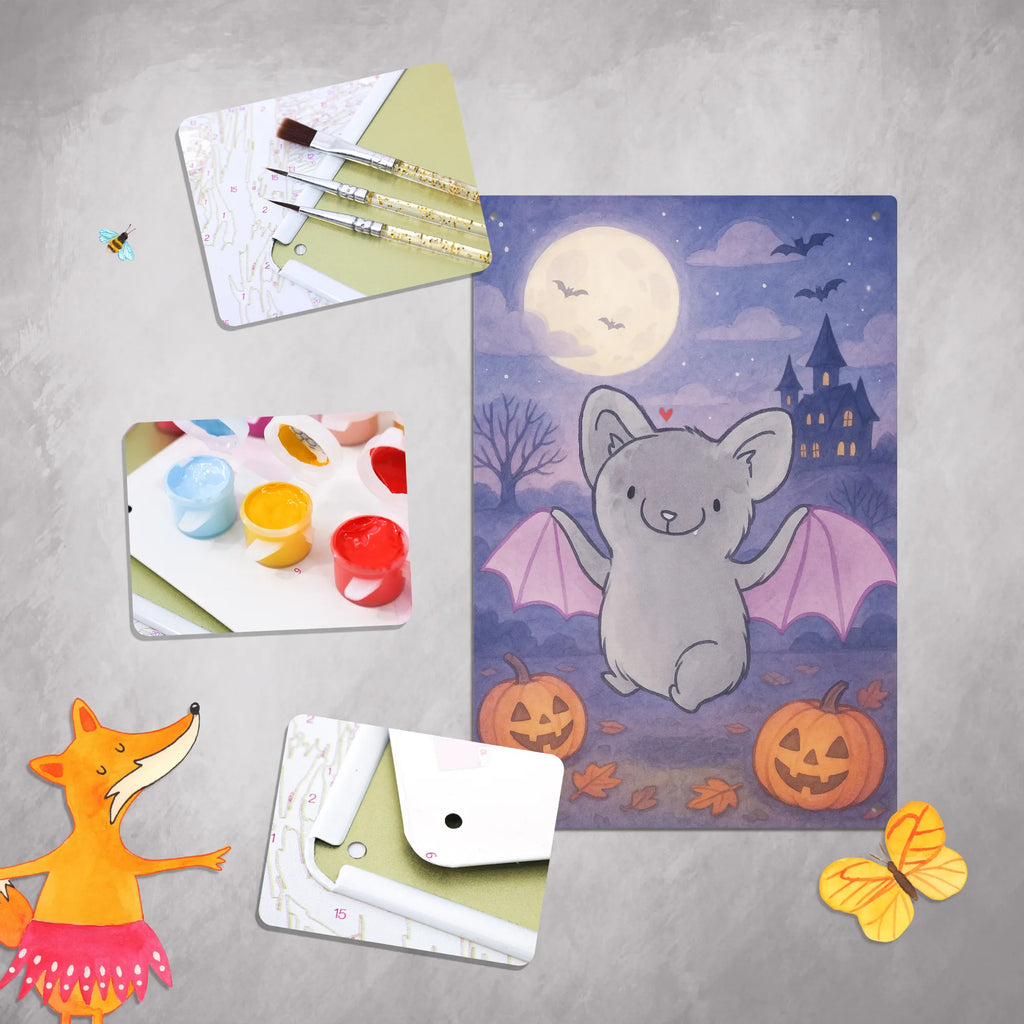 Malen nach Zahlen Metallschild Fledermaus Classic Design Kreativität, Malen nach Zahlen, DIY, Baseln, Ausmalbild, Bastelidee, Kunstwerk, Malen, Künstler, Halloween, Deko, Martinssingen, Dekoration, Geschenke, Schenken