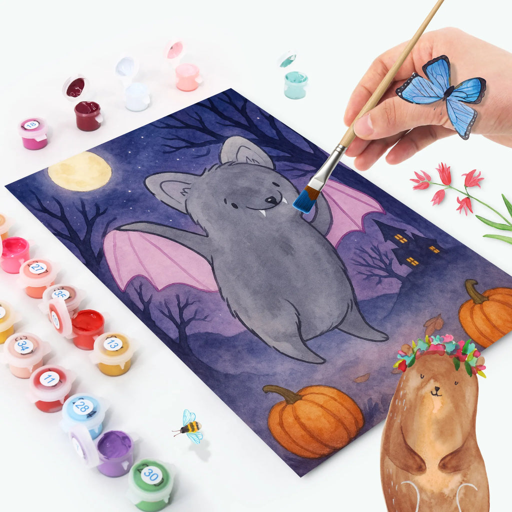 Malen nach Zahlen Fledermaus Erschrecken Design Ausmalbild, DIY, Malen, Bastelidee, Kunstwerk, Baseln, Künstler, Kreativität, Malen nach Zahlen, Halloween, Deko, Martinssingen, Dekoration, Geschenke, Schenken