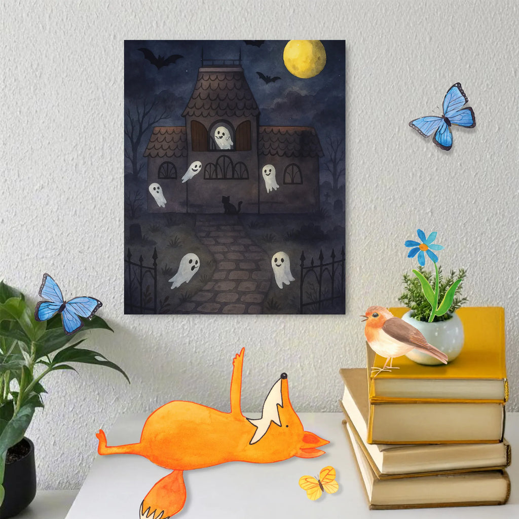 Paint by Numbers Ghosts Villa Design Kreativität, Baseln, Kunstwerk, Malen, Künstler, DIY, Ausmalbild, Malen nach Zahlen, Bastelidee, Halloween, Deko, Martinssingen, Dekoration, Geschenke, Schenken