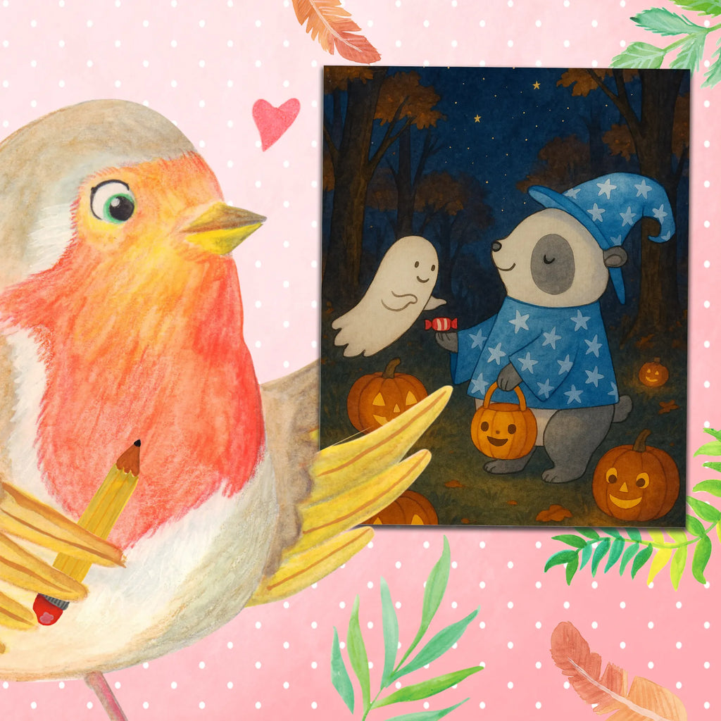 Malen nach Zahlen Panda Zauberer Design Bastelidee, Baseln, Malen nach Zahlen, DIY, Malen, Ausmalbild, Künstler, Kunstwerk, Kreativität, Halloween, Deko, Martinssingen, Dekoration, Geschenke, Schenken, Zauberer, Süßes sonst gibt's saures, Panda, Trick or Treat, Gespenst, Halloween Deko