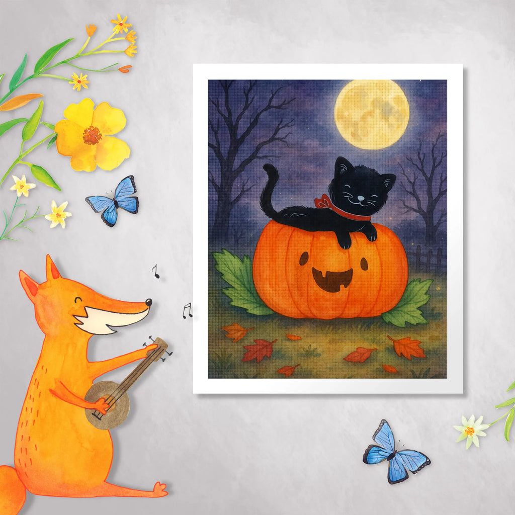 Diamond Painting Black Cat Design Halloween, decoration, Martin singing, decor, gifts, giving