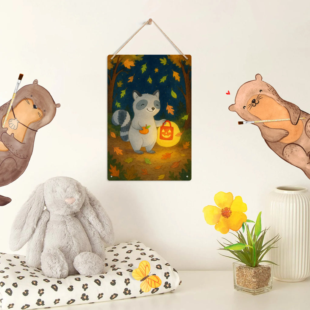 Malen nach Zahlen Metallschild Waschbär Laterne Design Ausmalbild, Baseln, DIY, Kunstwerk, Künstler, Kreativität, Malen, Bastelidee, Malen nach Zahlen, Halloween, Deko, Martinssingen, Dekoration, Geschenke, Schenken, Süßes sonst gibt's saures, Laterne, Waschbär, Halloween Deko, Trick or Treat, Herbst