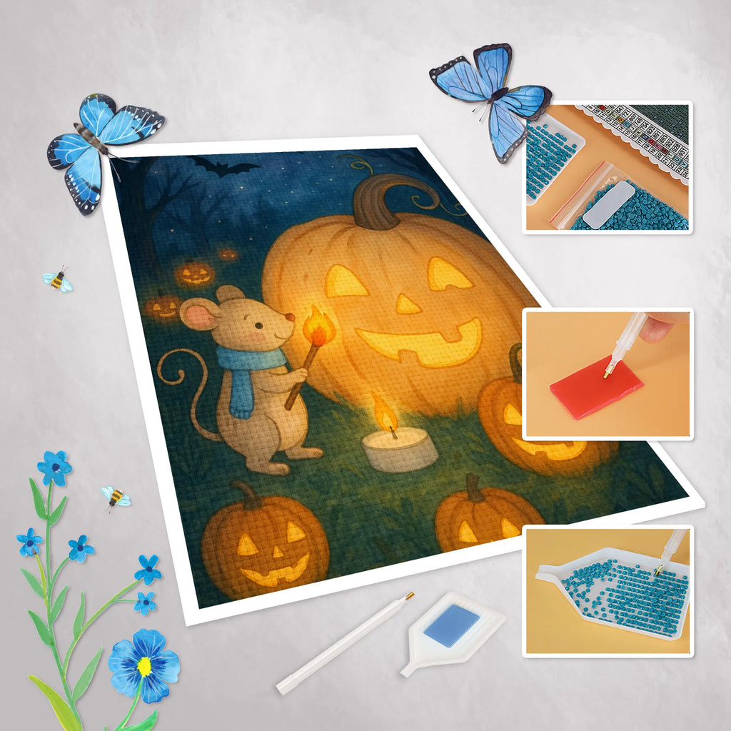 Diamond Painting pumpkin mouse Design Halloween, decoration, Martin singing, decor, gifts, giving