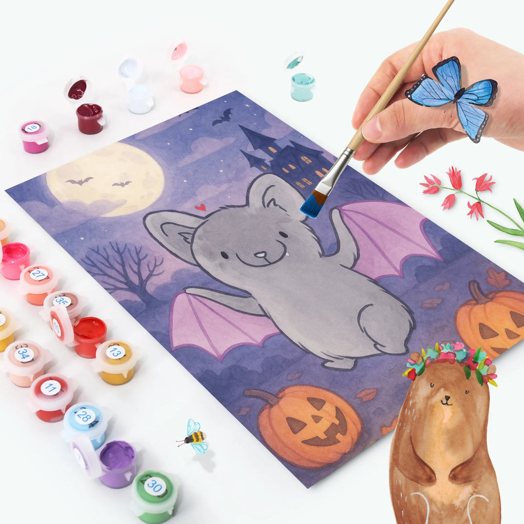 Paint by Numbers Bat Classic Design Kunstwerk, Ausmalbild, DIY, Malen nach Zahlen, Malen, Kreativität, Bastelidee, Künstler, Baseln, Halloween, Deko, Martinssingen, Dekoration, Geschenke, Schenken