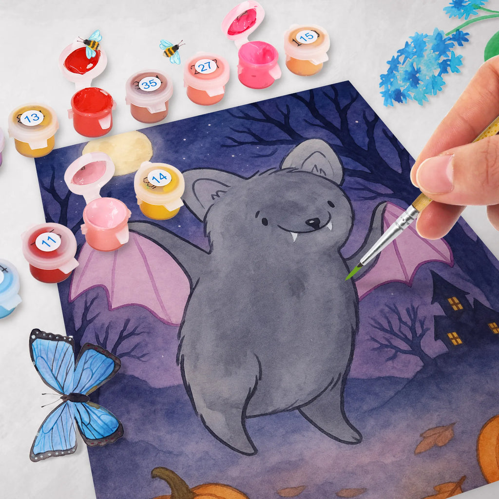 Malen nach Zahlen Fledermaus Erschrecken Design Ausmalbild, DIY, Malen, Bastelidee, Kunstwerk, Baseln, Künstler, Kreativität, Malen nach Zahlen, Halloween, Deko, Martinssingen, Dekoration, Geschenke, Schenken