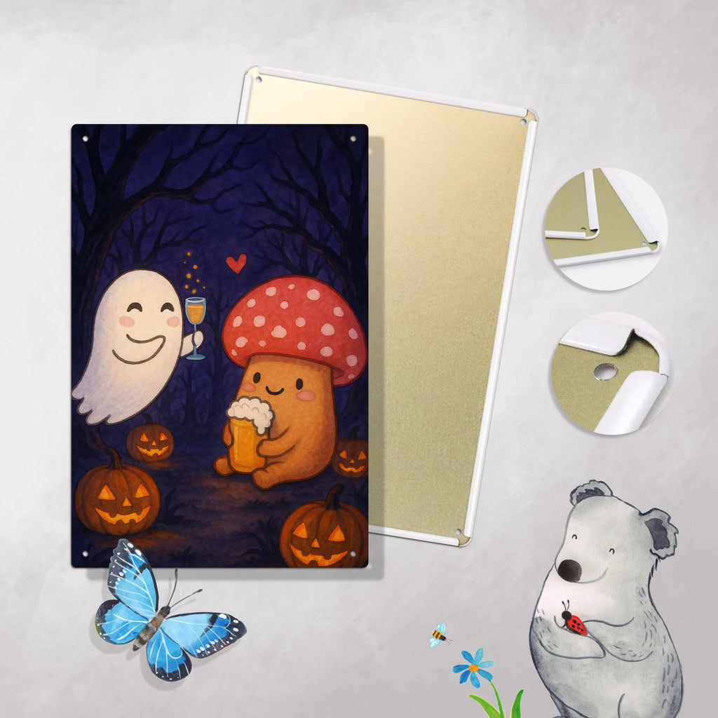 Paint by Numbers Metal Sign Ghost Cheers Design Halloween, decoration, Martin singing, decor, gifts, giving