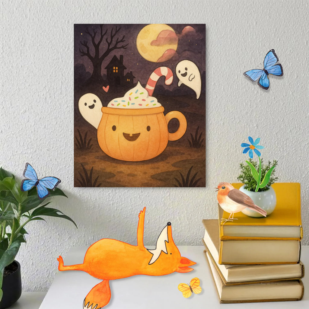 Malen nach Zahlen Kaffee Gespenst Design Kunstwerk, Malen nach Zahlen, Ausmalbild, Baseln, DIY, Malen, Künstler, Bastelidee, Kreativität, Halloween, Deko, Martinssingen, Dekoration, Geschenke, Schenken, Halloween Deko, Süßes sonst gibt's saures, Pumpkin spiced Latte, Kaffee, Gespenst, Trick or Treat