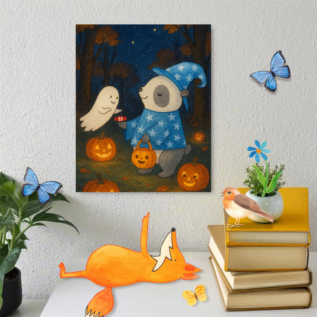 Malen nach Zahlen Panda Zauberer Design Bastelidee, Baseln, Malen nach Zahlen, DIY, Malen, Ausmalbild, Künstler, Kunstwerk, Kreativität, Halloween, Deko, Martinssingen, Dekoration, Geschenke, Schenken, Zauberer, Süßes sonst gibt's saures, Panda, Trick or Treat, Gespenst, Halloween Deko