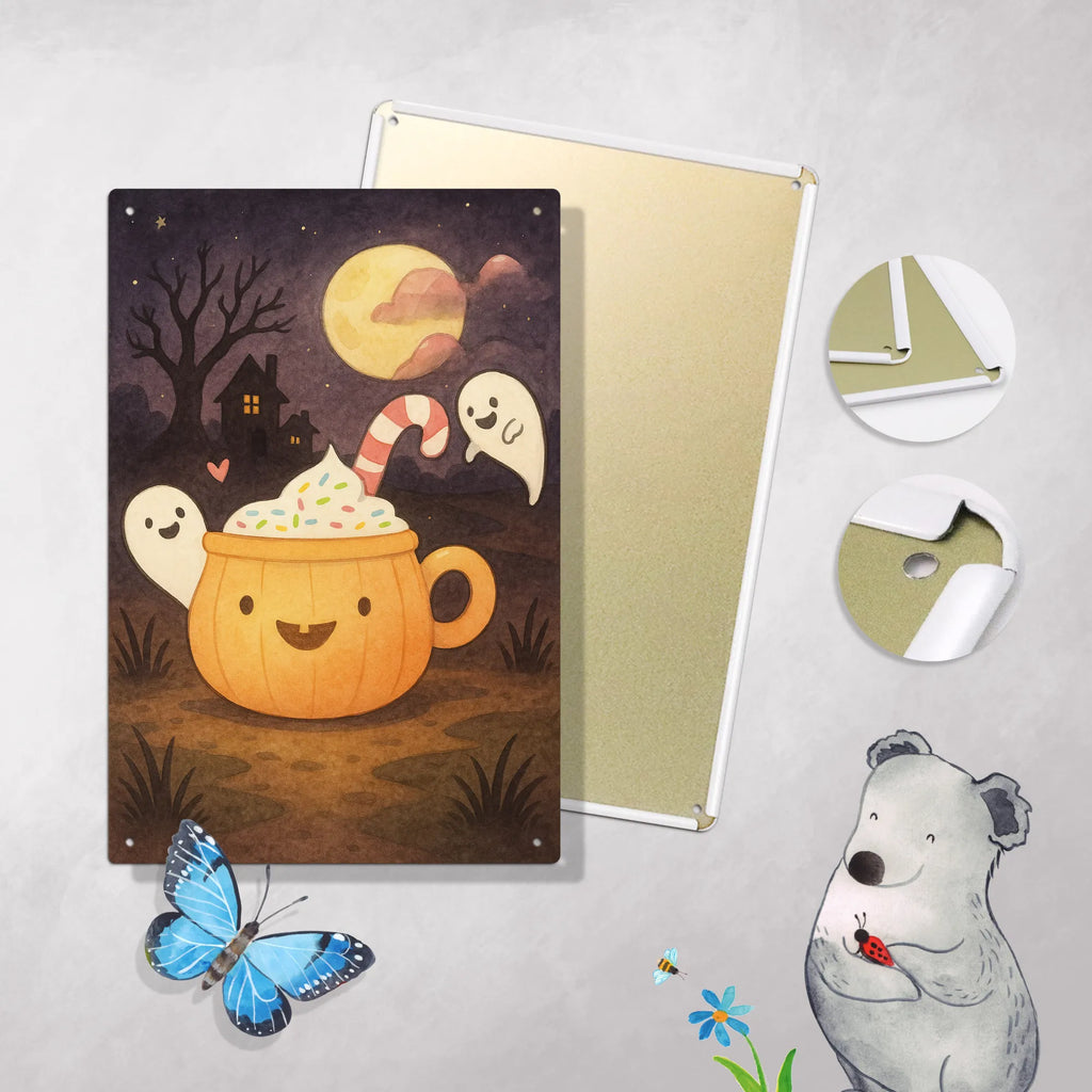 Malen nach Zahlen Metallschild Kaffee Gespenst Design Malen nach Zahlen, Baseln, DIY, Malen, Kreativität, Kunstwerk, Bastelidee, Ausmalbild, Künstler, Halloween, Deko, Martinssingen, Dekoration, Geschenke, Schenken, Pumpkin spiced Latte, Süßes sonst gibt's saures, Halloween Deko, Gespenst, Kaffee, Trick or Treat