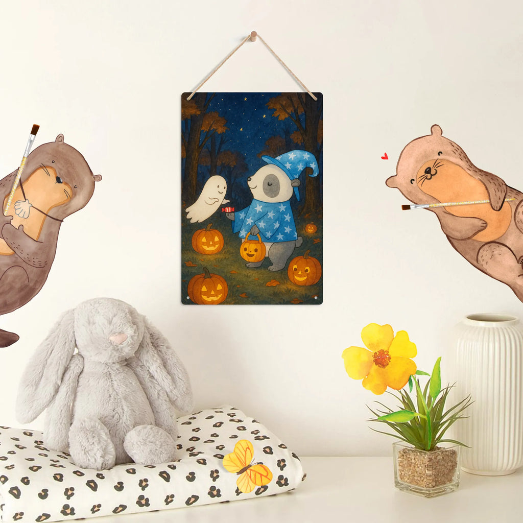 Malen nach Zahlen Metallschild Panda Zauberer Design Baseln, Ausmalbild, Künstler, DIY, Malen, Kreativität, Malen nach Zahlen, Kunstwerk, Bastelidee, Halloween, Deko, Martinssingen, Dekoration, Geschenke, Schenken, Panda, Süßes sonst gibt's saures, Trick or Treat, Halloween Deko, Zauberer, Gespenst