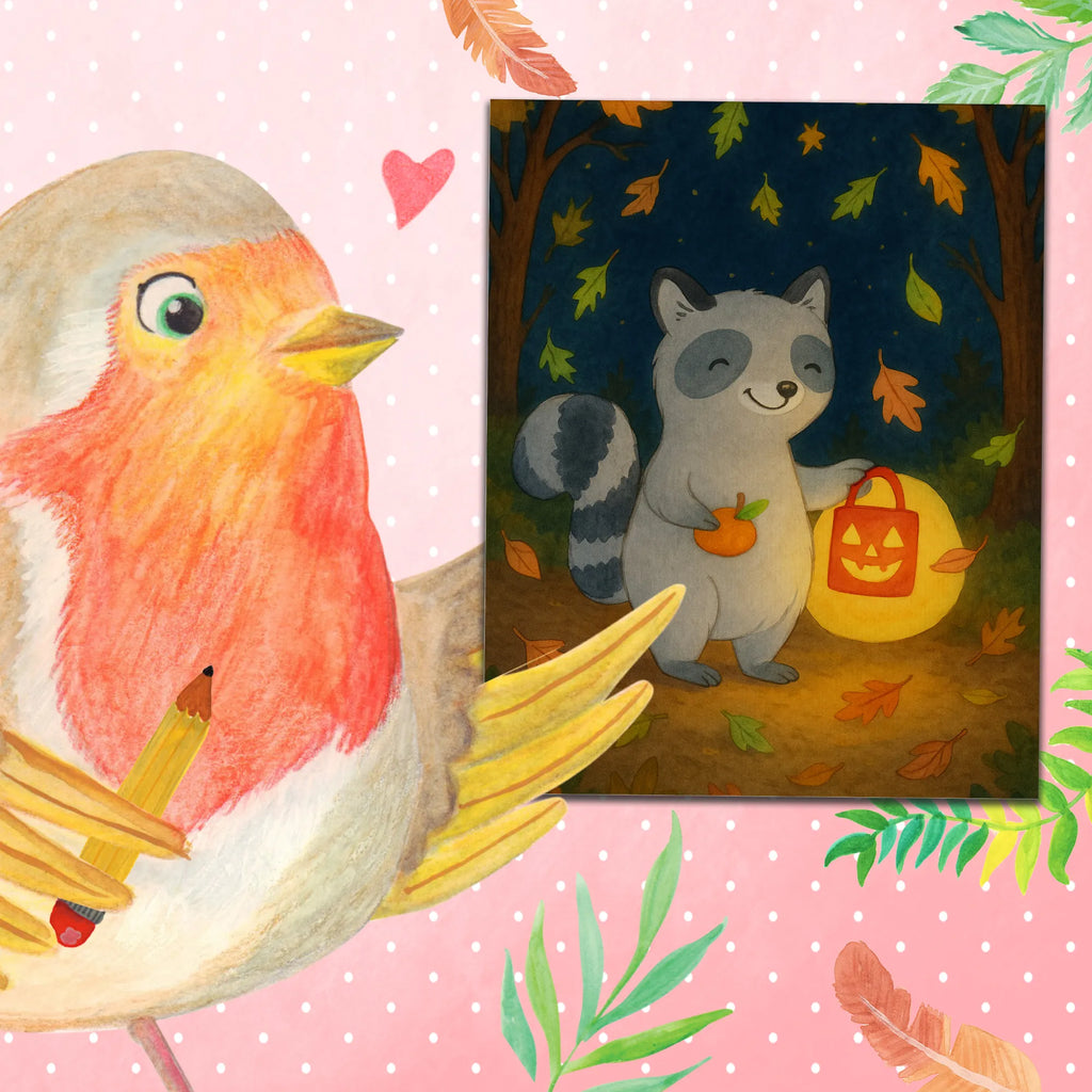 Paint by Numbers Raccoon Lantern Design Ausmalbild, Malen, DIY, Kunstwerk, Kreativität, Baseln, Malen nach Zahlen, Künstler, Bastelidee, Halloween, Deko, Martinssingen, Dekoration, Geschenke, Schenken, Süßes sonst gibt's saures, Waschbär, Halloween Deko, Laterne, Trick or Treat, Herbst