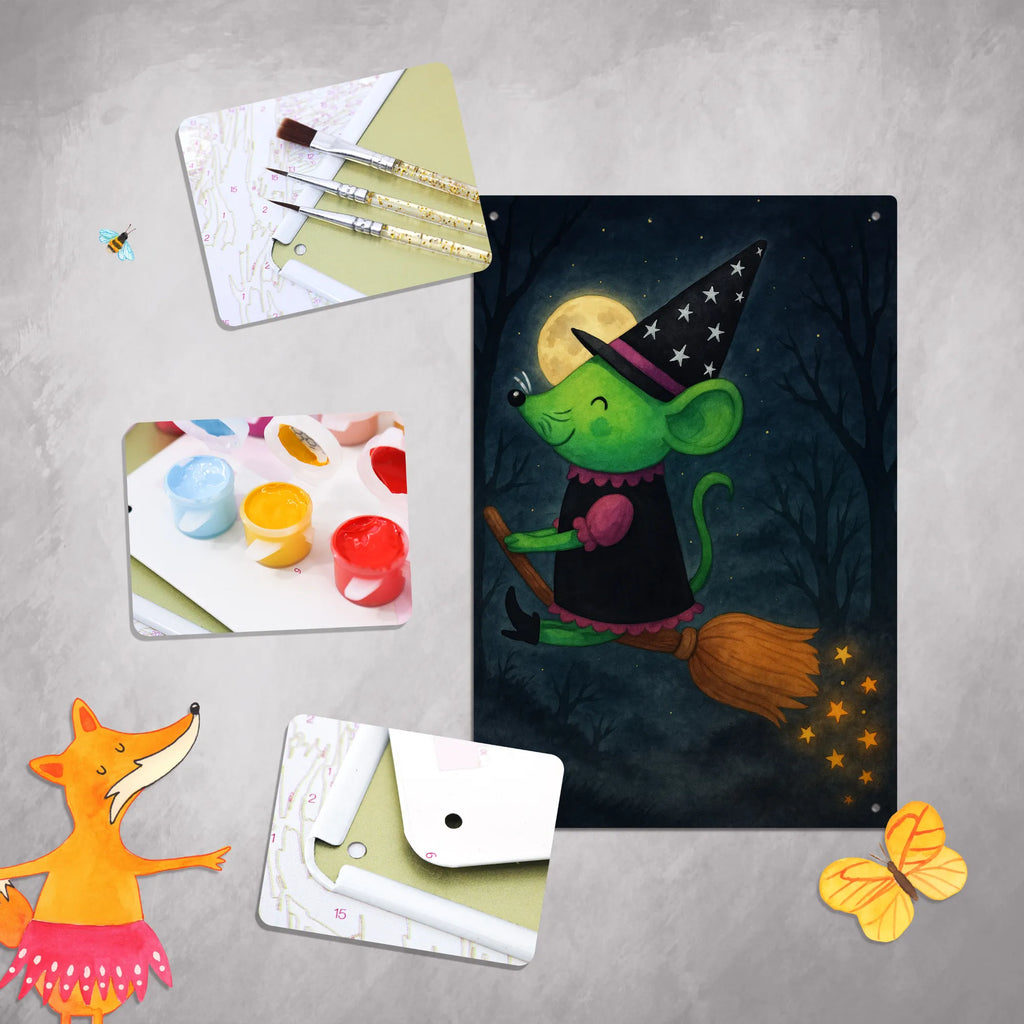 Malen nach Zahlen Metallschild Hexe Fliegt Design DIY, Kreativität, Malen, Bastelidee, Künstler, Ausmalbild, Malen nach Zahlen, Kunstwerk, Baseln, Halloween, Deko, Martinssingen, Dekoration, Geschenke, Schenken