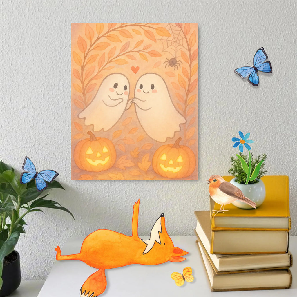 Malen nach Zahlen Gespenster  Liebe  Design Kunstwerk, Malen nach Zahlen, Malen, Kreativität, Baseln, Künstler, Ausmalbild, Bastelidee, DIY, Halloween, Deko, Martinssingen, Dekoration, Geschenke, Schenken, Gespenst, Verliebt, Paar
