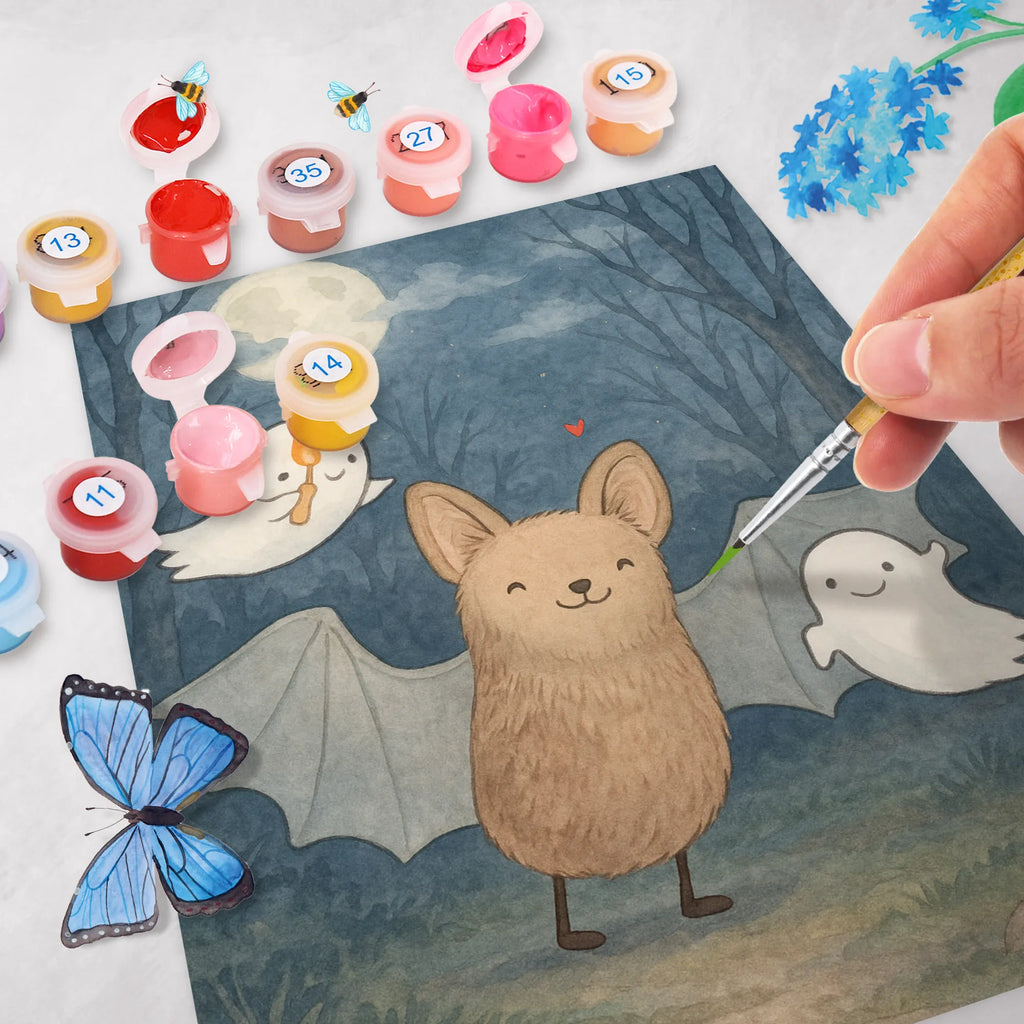 Paint by Numbers Bat Ghosts Design Halloween, decoration, Martin singing, decor, gifts, giving