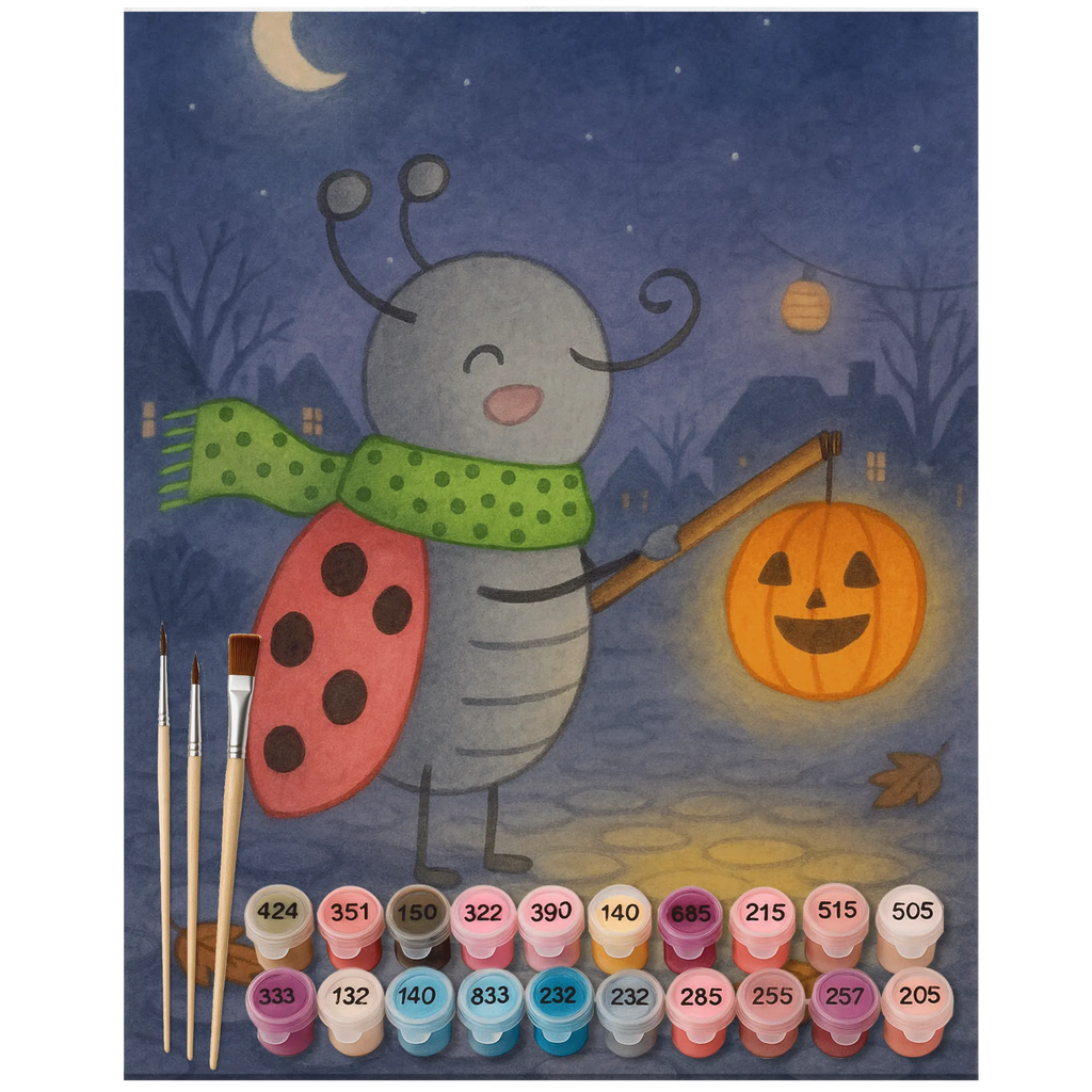 Malen nach Zahlen Smörle Laterne Design DIY, Künstler, Baseln, Malen nach Zahlen, Bastelidee, Ausmalbild, Kunstwerk, Kreativität, Malen, Halloween, Deko, Martinssingen, Dekoration, Geschenke, Schenken, Marienkäfer, Laterne, Herbst