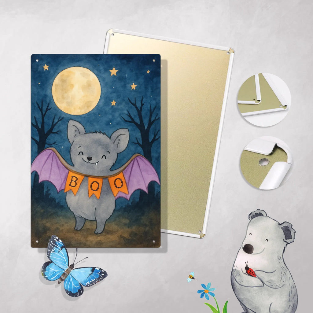 Malen nach Zahlen Metallschild Fledermaus Boo Design Ausmalbild, Kreativität, Malen nach Zahlen, Baseln, Bastelidee, Kunstwerk, Künstler, Malen, DIY, Halloween, Deko, Martinssingen, Dekoration, Geschenke, Schenken