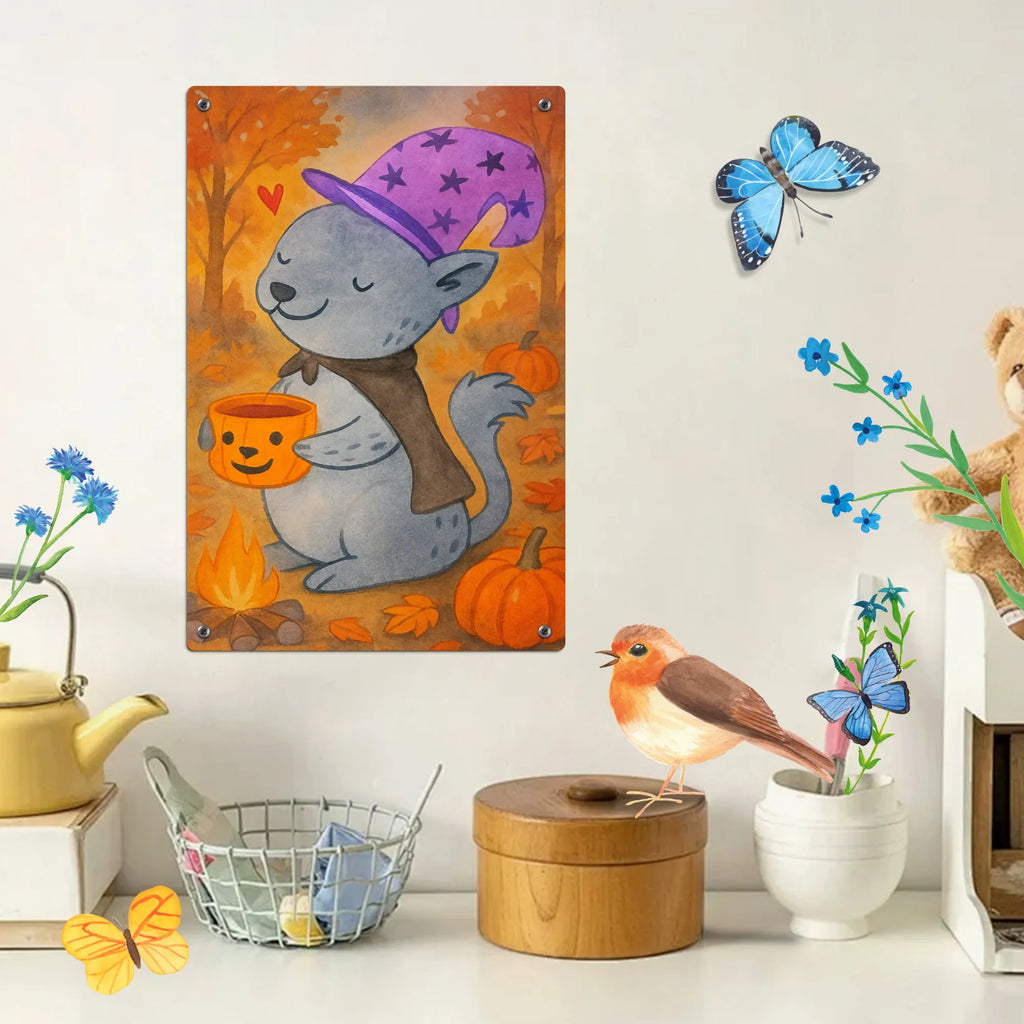 Malen nach Zahlen Metallschild Kater Kaffee Design Baseln, DIY, Kunstwerk, Malen, Künstler, Bastelidee, Ausmalbild, Malen nach Zahlen, Kreativität, Halloween, Deko, Martinssingen, Dekoration, Geschenke, Schenken, Kaffee, Kater, Magie, Hexe