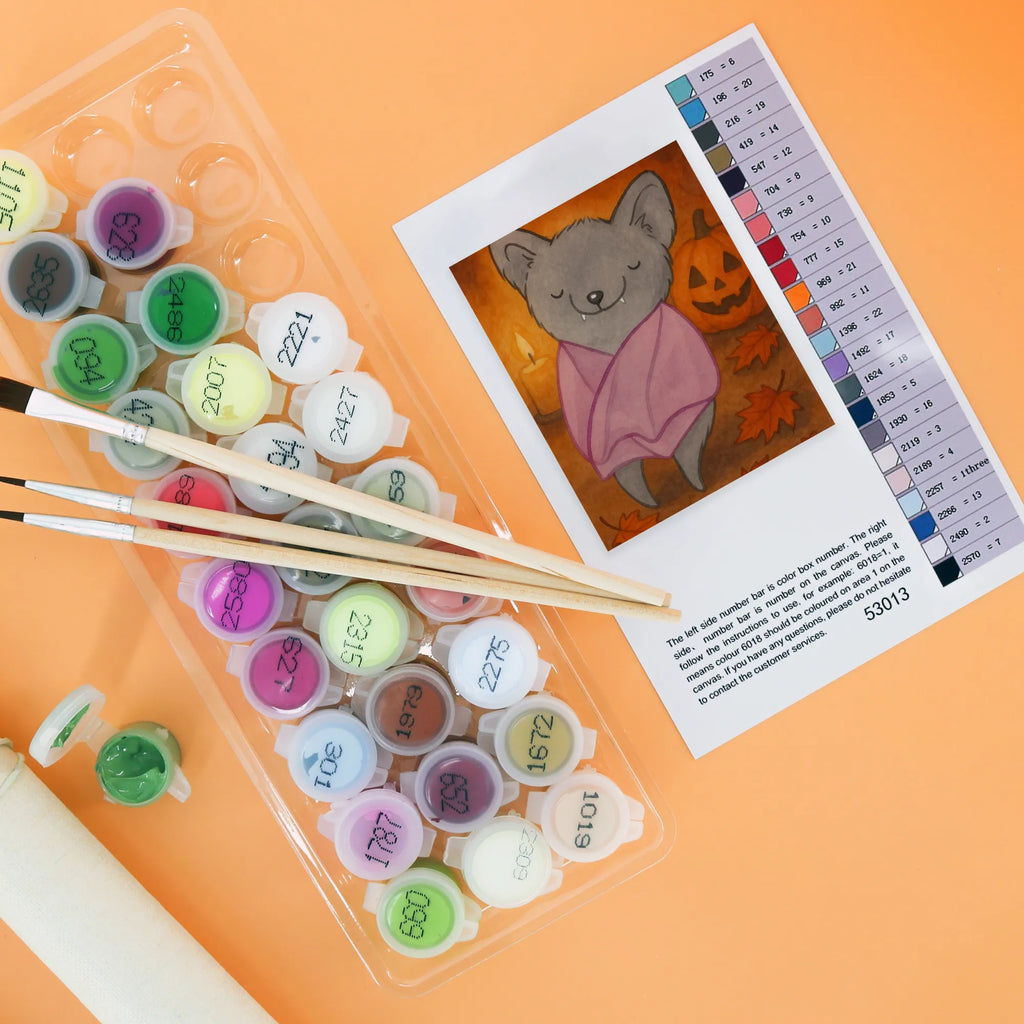 Paint by Numbers Bat Chilling Design Halloween, decoration, Martin singing, decor, gifts, giving